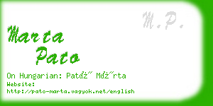 marta pato business card